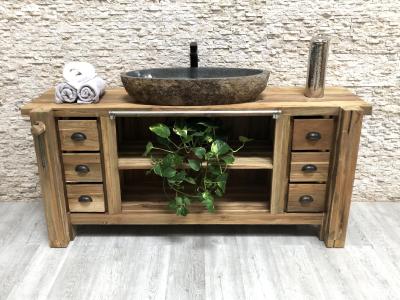 Mueble Baño de Madera Maciza Leva - Arrelart