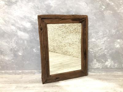 MIROIR EN TECK ANTIQUE KANDA