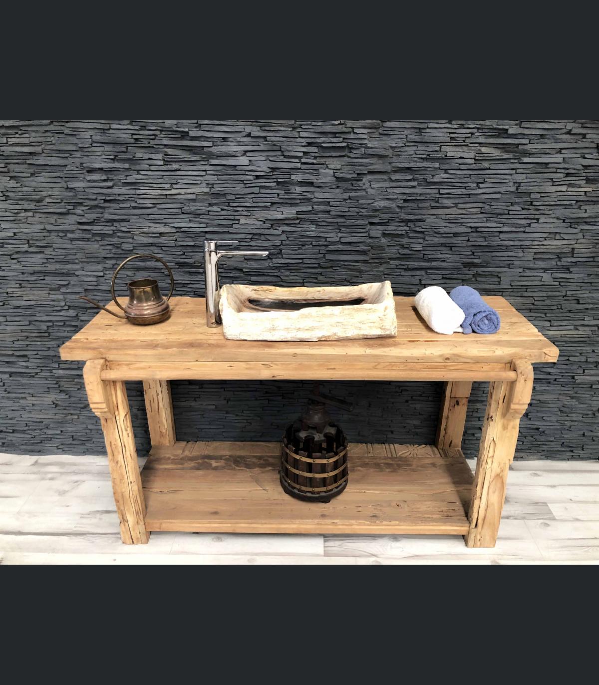 LAVABO DE MADERA FOSILIZADA KING