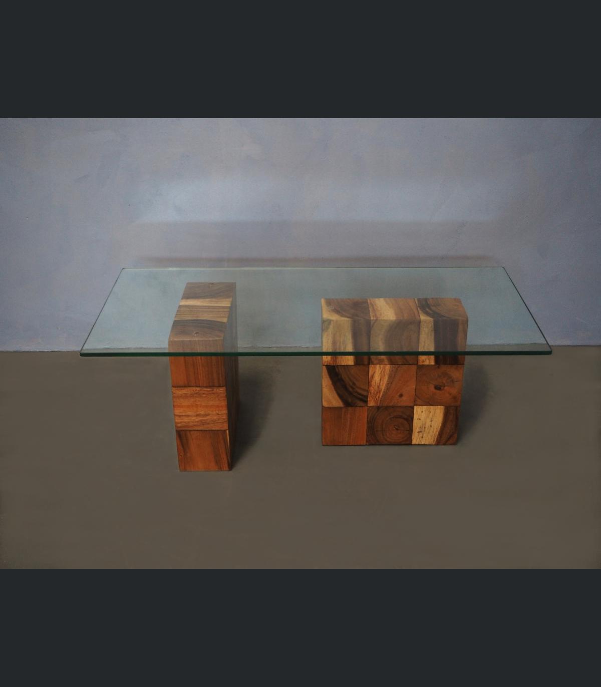 MESA CENTRO PATAS DE CUBO Muebles de diseño