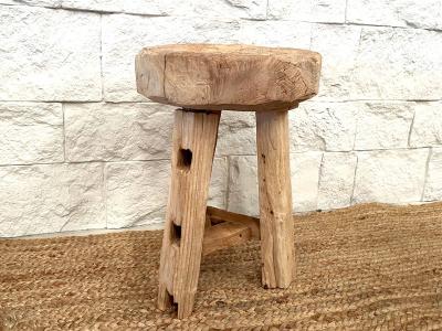 TABOURET EN BOIS RUSTIQUE MALTA