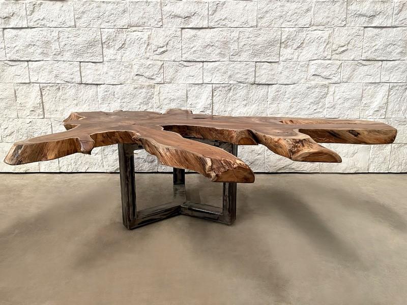 TABLE BASSE EN TECK CANNES