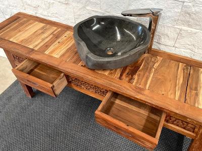 BADEZIMMERMÖBEL AUS TEAKHOLZ PROVENÇALISCHE