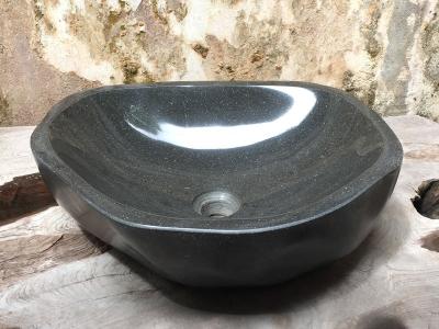 VXL Lavabo de piedra de río ovalado 29-38 cm — Bañoidea