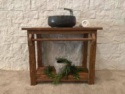 OLD TEAK BATHROOM CABINET